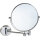 Cosmetic mirror, ø 200 mm, double-sided, Brass, Chrome, Silver