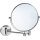 Cosmetic mirror, ø 200 mm, double-sided, Brass, Chrome, Silver