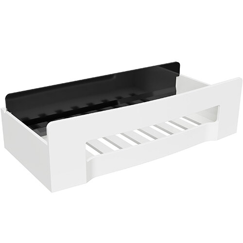 Shower shelf, with squeegee, white, Zinc Alloy, Painted, Modern