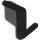 Robe hook, asymmetrical, Zinc Alloy, Painted, Gaia Schwarz, Black