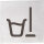 Cleaning Storage Room Pictogram Matt Stainless Steel Square 75x75 mm - 3M Self-Adhesive