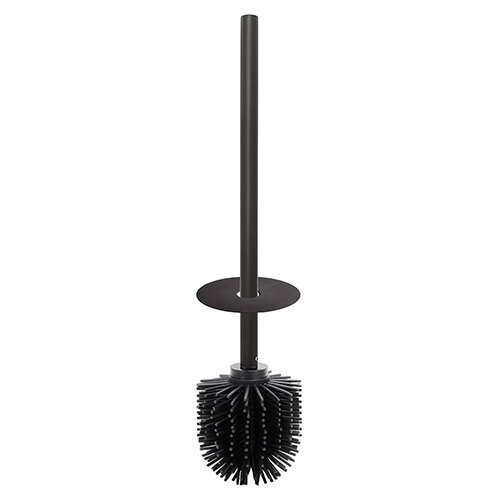 Spare silicone brush with handle, Stainless Steel, Black