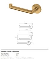 Toilet paper holder, left, Brass, PVD Matt, Deluxe Cashmere