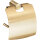 Toilettenpapierhalter, mit Deckel, matt, Hellgold, Edelstahl, PVD Matt, Lumina