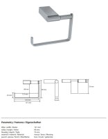 Toilet paper holder, without cover, Brass, Matt
