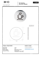 Café Door Sign Polished Stainless Steel Round Ø 75 mm - 3M Self-Adhesive