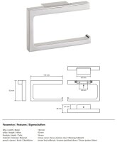 Toilettenpapierhalter, ohne Deckel, Zinklegierung, Chrom, Silber
