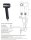 Haartrockner, 1400W, mit Ionisation, ohne Halter, mit geradem Kabel, schwarz