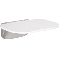Shower seat, folding, polished, plastic white