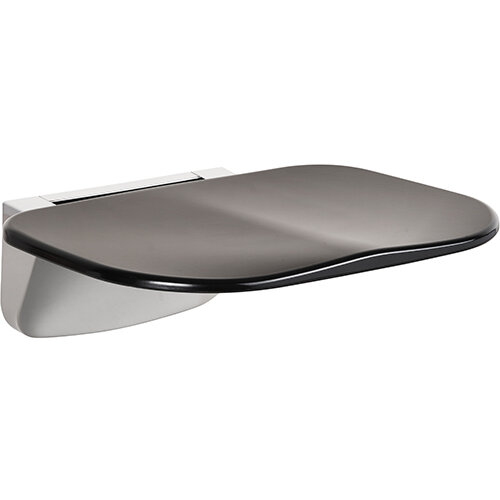 Shower seat, folding, polished, plastic black
