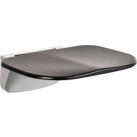 Shower seat, folding, polished, plastic black