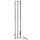 Heated towel rail PILLAR 3, 1180 mm, bar, 91W, stainless steel, polished, Silver