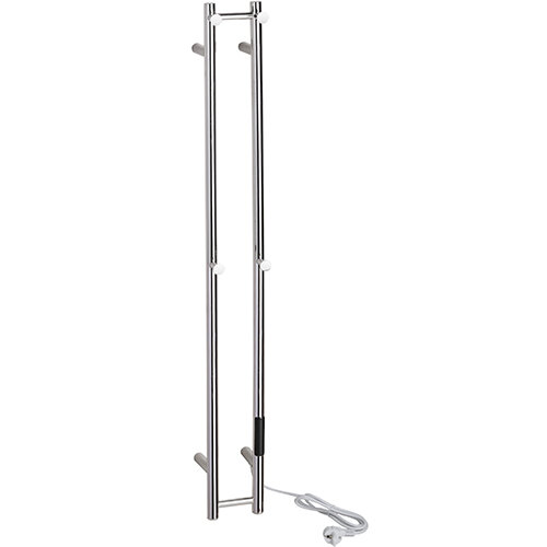 Heated towel rail PILLAR 2, 1180 mm, bar, 61W, stainless steel, polished, Silver