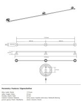 Towel holder, 1120 mm, Stainless Steel, Chrome