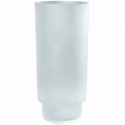 Spare bowl for WC brush, Frosted Glass, White