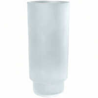 Spare bowl for WC brush, Frosted Glass, White