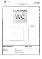 Toilet Symbol Pictogram Polished Stainless Steel Square 75x75 mm - 3M Self-Adhesive