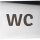 Toilet Symbol Pictogram Polished Stainless Steel Square 75x75 mm - 3M Self-Adhesive