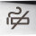 No Smoking Door Sign Polished Stainless Steel Square 75x75 mm - 3M Self-Adhesive