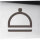 Reception Door Sign Polished Stainless Steel Square 75x75 mm - 3M Self-Adhesive