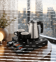 Emberton Lavenham Drawer Welcome Tray with Malvern 0.5L Kettle Black