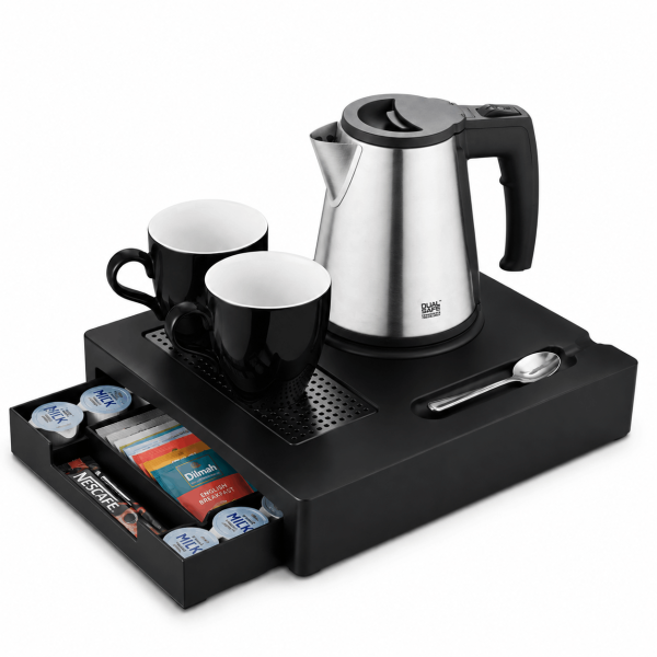 Emberton Lavenham Drawer Welcome Tray with Malvern 0.5L Stainless Steel Kettle