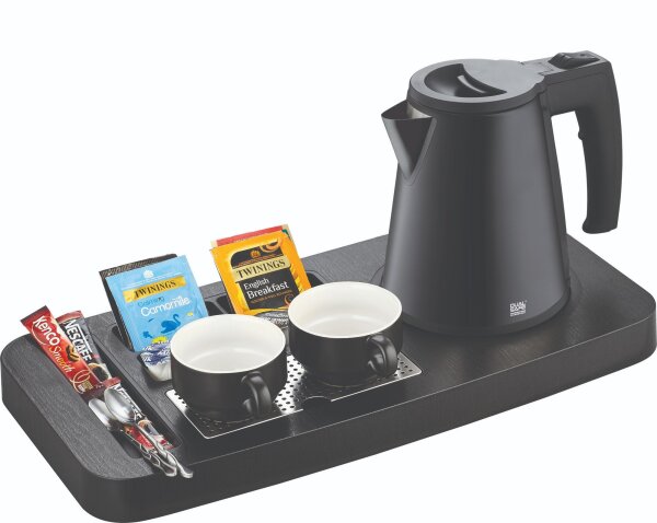 Emberton Walton Hospitality Tray Black & Malvern 0.5L Hotel Kettle Set