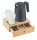 Emberton Cambourne Plus Natural Bamboo Welcome Tray Set with Drawer & Evesham Hotel Kettle 1.0L Black