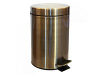 Round Pedal Bin bronze 3 l