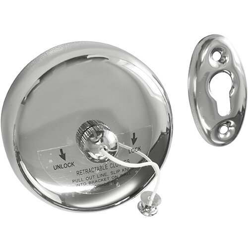 Ausziehbare Wäscheleine, Edelstahl, poliert