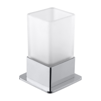 Free Standing Toothbrush Holder with Glass Cup Square