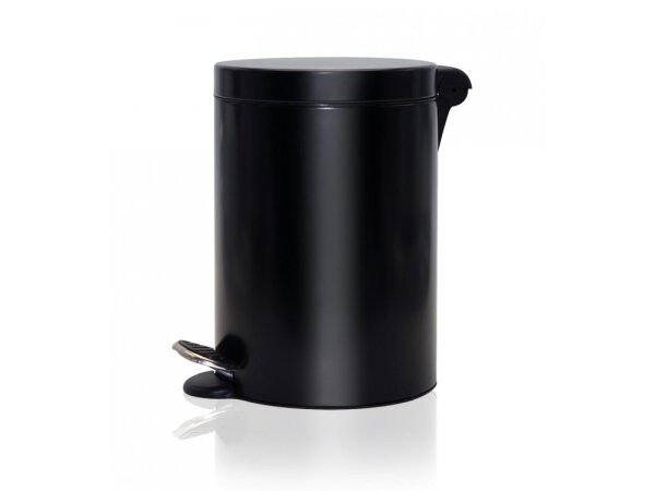 Bathroom Waste Bin Soft Close Lid 5 l Nero