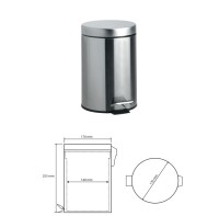 Pedal Waste Bin with Lid 3 L - brushed