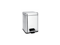 Square Stainless Steel Pedal Bin 6 l
