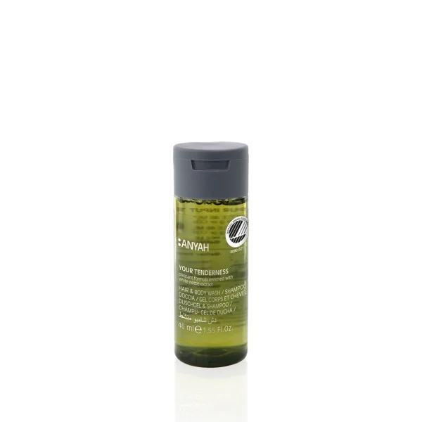 Anyah Duschgel und Shampoo 46ml Flacon Nordic Swan Ecolabel-zertifiziert