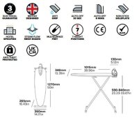 Corby OXFORD PREMIUM Ironing Station with Steam 2000W Iron grey