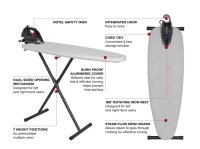 Corby OXFORD PREMIUM Ironing Station with Steam 2000W Iron grey
