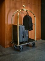 Luggage Trolley BIRDCAGE ø 50 mm Gold with Black Carpet