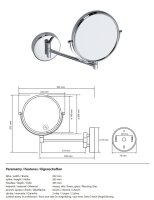 Double-Sided Cosmetic Mirror – Ø 20 cm, Chrome Finish