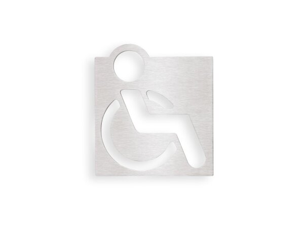 Symbol Schild für behindertengerechtes WC matt