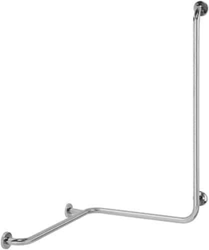 Shower Grab Rail with Vertical Support right brushed