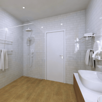 Vertical Shower Grab Bar left white