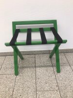 Luggage Rack WOOD PLUS grass green with Back Support