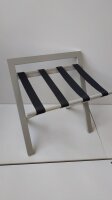 Luggage Rack WOOD PLUS pebble gray with Back Support