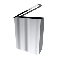Wall-mounted Waste Bin 25 l with Hinged Frame - polished