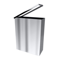 Wall-mounted Waste Bin 25 l with Hinged Frame - brushed