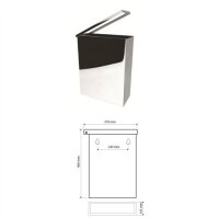 Wall-mounted Waste Bin 25 l with Hinged Frame - brushed