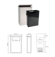 Wall-mounted Waste Bin 6 l white