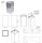 Square Hanging Waste Bin 45 L - polished