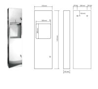Hand Towel Dispenser with Waste bin 2 in 1
